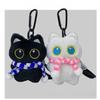 1Pc New Cute Big Eyes Black Cat Squeezing Plush Toy Doll Small Pendant Ins Black Cat Doll Keychain For Boy Girl Birthday Gifts