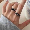 Chic Adjustable Copper Ring For Women Stylish Geometric Design With High-end Feel 2024 Spring Collection