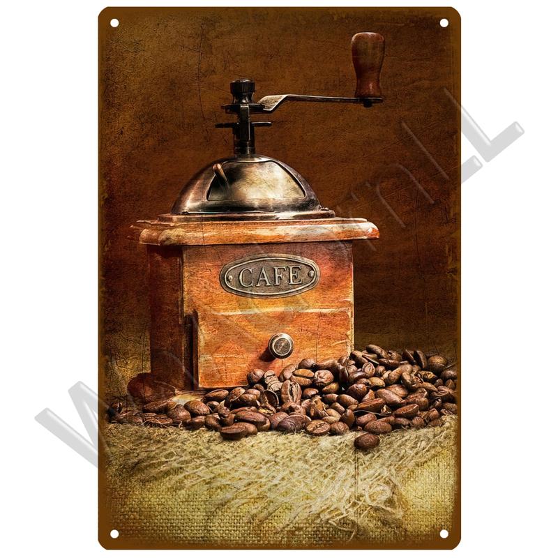 Metal Sign Retro Decor Coffee Vintage Tin Sign Plaque Metal Plate Wall Art Posters For Kitchen Bar Cafe Room Retro Iron Paint