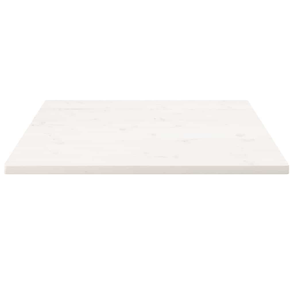 Vidaxl Blat Stołu, Biały, 90X90X2,5Cm, Lite Drewno Sosnowe, Kwadratowy