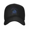 Point Judith Rhode Island Sailing / Boating - Navy Blue Text - Abstract / Minimalist Baseball Cap Party Hat Women Caps Men's