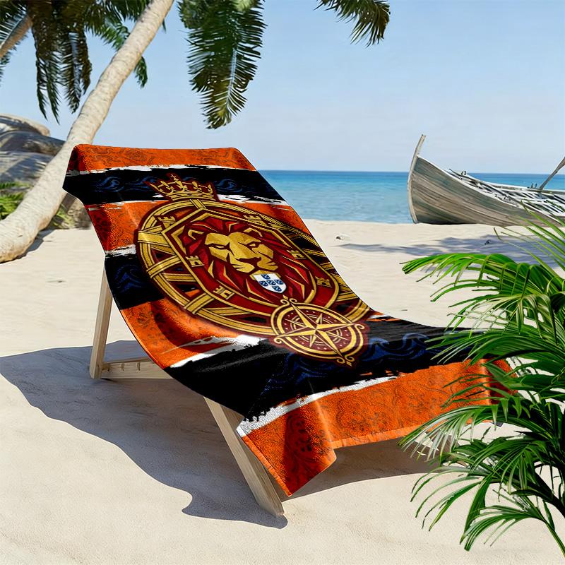 Portuguese Heritage Pride Beach Towel Portable for Travel Beach Towel for Vacation Photos Absorbent Bath Towel Seaside Quick-drying Swim Towel