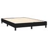 Lit avec matelas - Maison Exclusive - 140x190 cm - Tête de lit réglable - Noir - Tissu polyester
