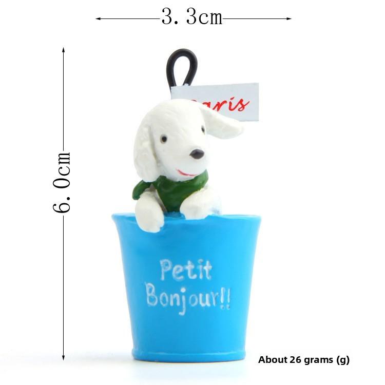 Letter Dog Resin Plant Pot Figurine Decor For Indoor Gardening And Giving Gift