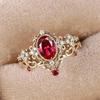 Retro Court Style Zirconia Couple Rings with Diamond-Shaped Lace Trim