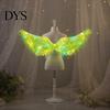 LED Costume Accessories Light-Up Angle Wing, Glowing Feather Wing for Kids Girls, Wings with Lights Fairy Props Christmas Halloween Stage Performance
