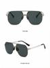 KAJILA 2026 Men's Polarized Retro Square Sunglasses with Double Bridge