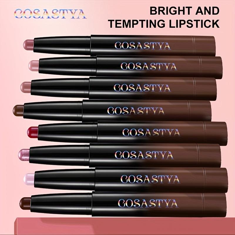 Bright & Tempting Lipstick Waterproof Long-Lasting Moisturizing Lipstick Matte Finish Lip Stain In 8 Vibrant Shades Creamy Texture Easy Application