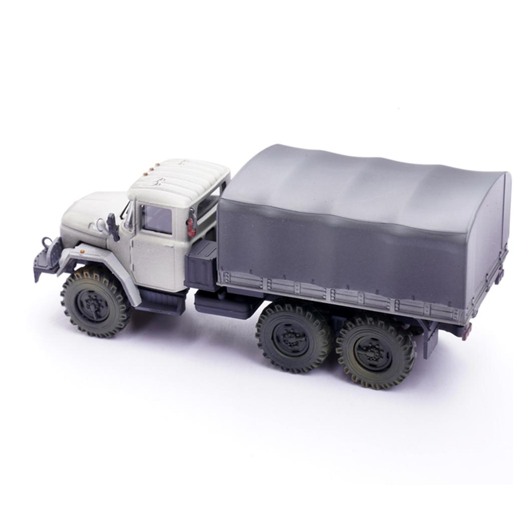1/72 PZA12064LC Russian ZIL-131 Military Truck Model White Coating Finished Product Collection Model