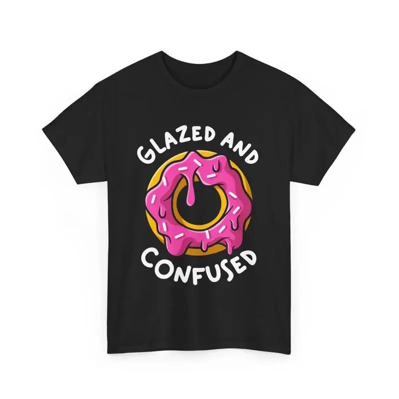 Funny Doughnut Foodie Donut Glazed and Confused T Shirt S