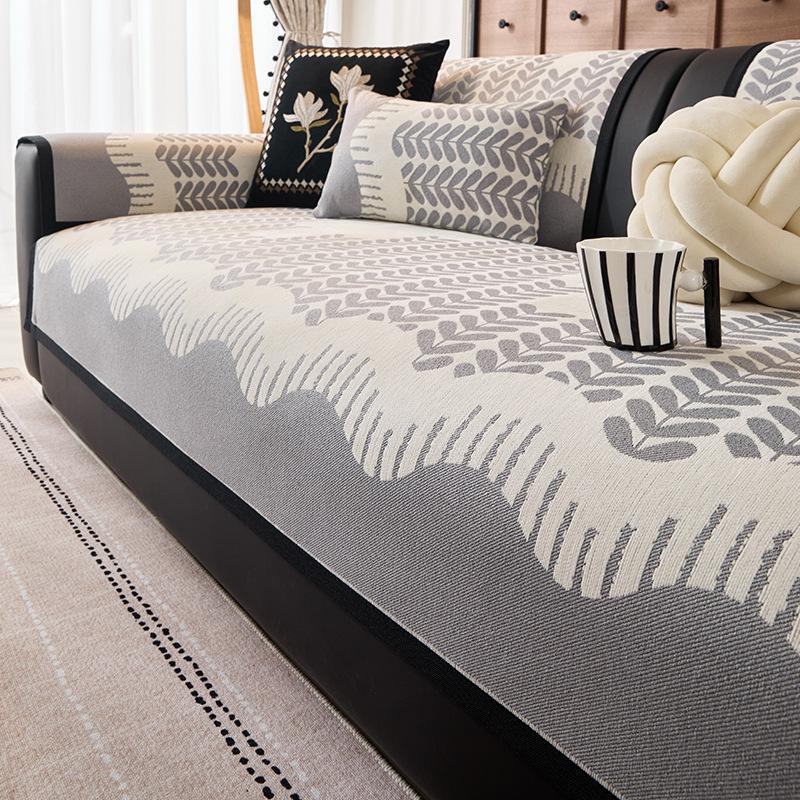 Light Luxury High-End Sofa Cushion  New Four-Season Universal Fixed One-Piece Straight Row Sofa Seat Cushion Cover Cloth Towel