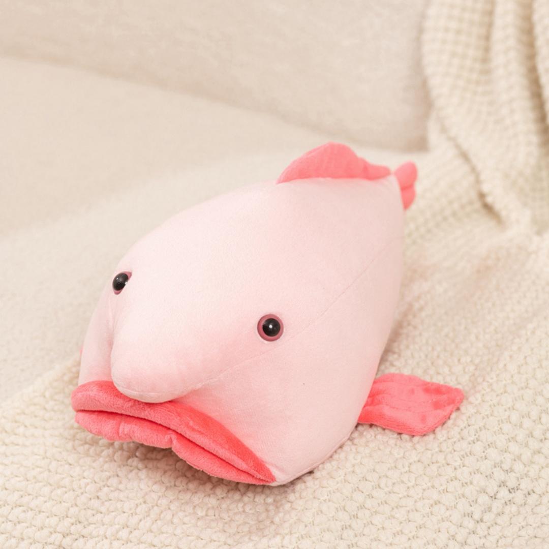 Peluche poisson-globe moche-mignon Animal en peluche doux Peluche poisson-globe rose Peluche drôle Objet de collection Cadeau d'anniversaire de Noël pour enfants Décoration de maison 32cm white