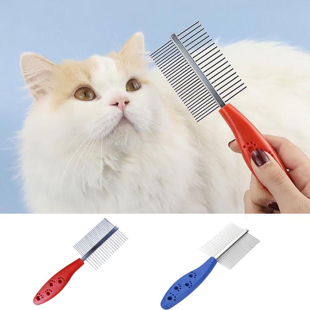 Stainless Steel Pet Massage Comb Easy Cleaning Pet Grooming Brush Pet Hair Comb  Dog Cleaning