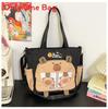 Cartoon Student Tote Bag With Large Capacity And Colorful Contrast For Daily Use