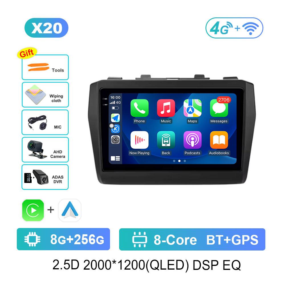 For Suzuki Swift 2016 - 2021 Android 14 Car Video Multimedia Player 4G Wifi DSP Stereo GPS Navi QLED Screen Bluetooth Head Unit