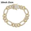 2023 Hip Hop Cuban Chain CZ Ice Out Bling Charm Anklet for Women Jewelry
