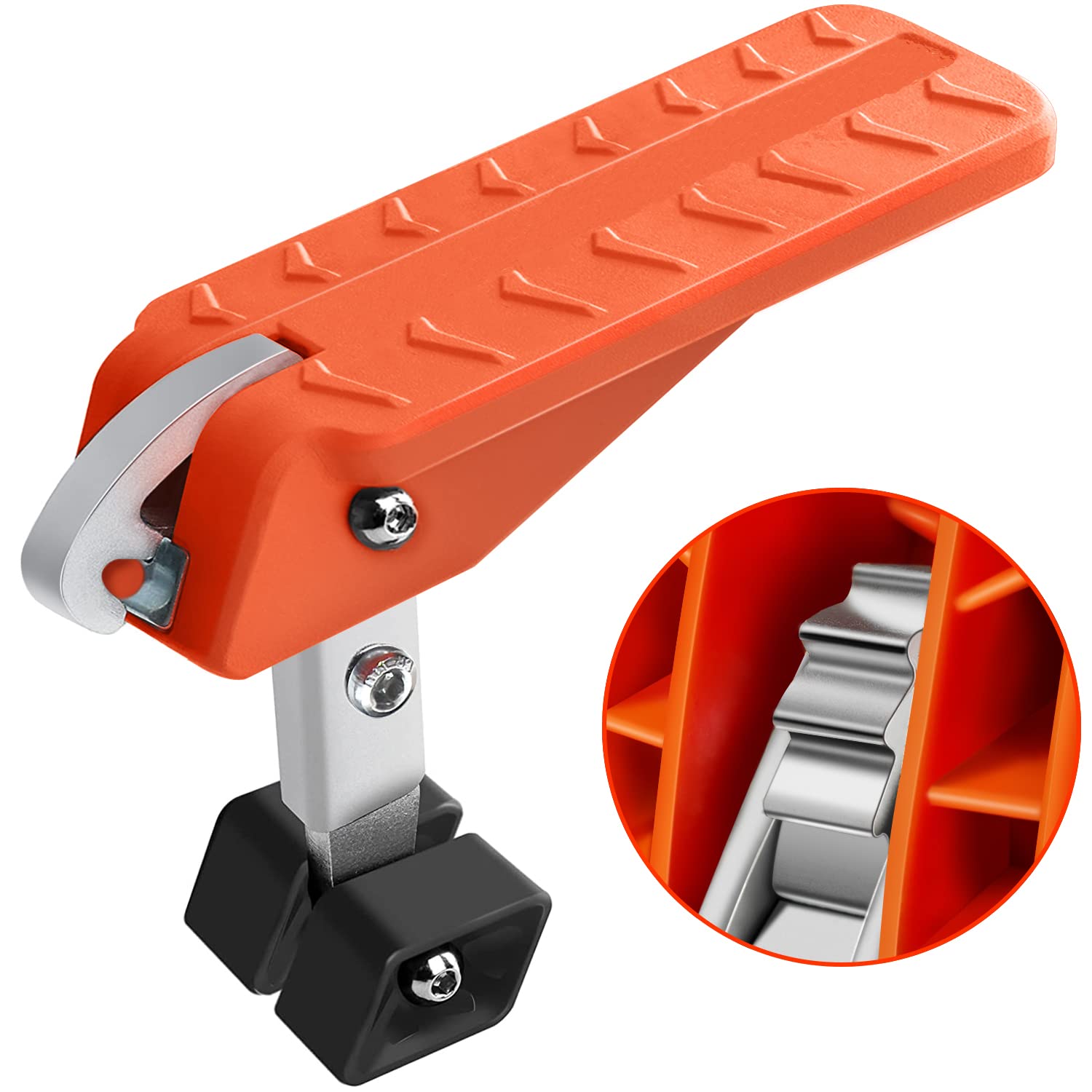 TOOENJOY Боковая подножка автомобиля Боковая педаль двери автомобиля Складная подножка двери Помощь для мытья автомобиля Medium оранжевый