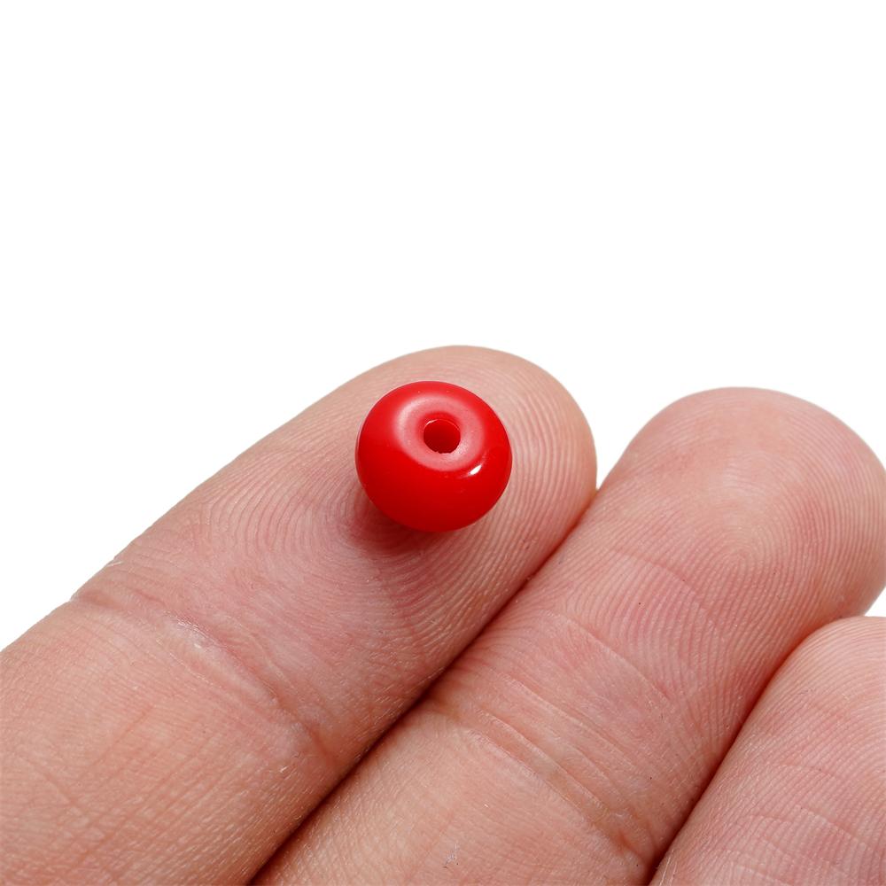 50pcs/Lot Acrylic Oblate Beads 8mm Flat Round Spacer Loose Bead for DIY Necklace Bracelet Jewelry Making Accessories