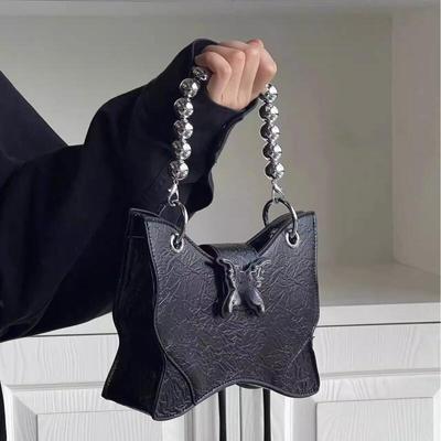 Luxury Women's Chain Crossbody Bags Small Female PU Leather Sling Shoulder Bags Fashion Ladies Butterfly Shape Handbags
