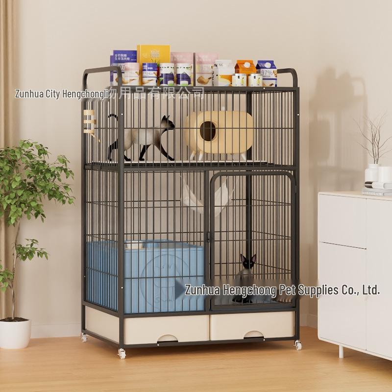 Extra-Large Three-Layer Cat Cage Villa for Household Use