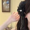 1PC Flower Tassel Grab Clip Female High Sense, Temperament Versatile Hairpin Back Head Shark Clip Headdress