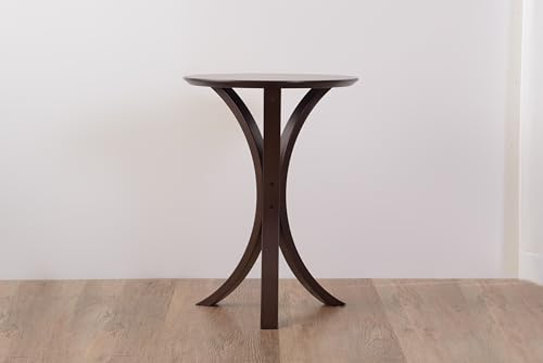 AZUMAYA Side Table, 40cm Diameter, Brown, NET-410BR