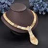 24K Gold Bride Jewelry Set: Necklace, Bracelet, Earrings, Ring - Four Pieces