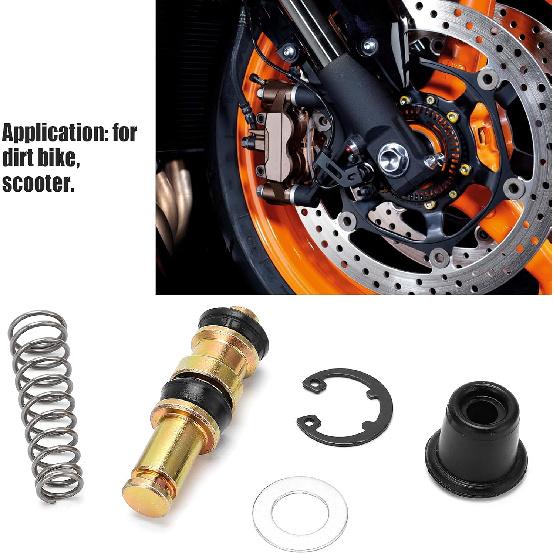 Front Master Cylinder Rebuild Kit, Front Brake Master Cylinder Rebuild Repair Parts Kit 14mm/0.55in Dirt Bike Scooter