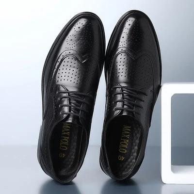 Pantofi de rochie din piele naturală bărbați de vară scobiți mari mari, de lux, din piele de vacă, pantofi de afaceri, încălțăminte de nuntă, pantof casual pentru bărbați