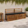 Bench Cushion SOEST 100percent  Polyester Black 150 x 40 x 5 cm