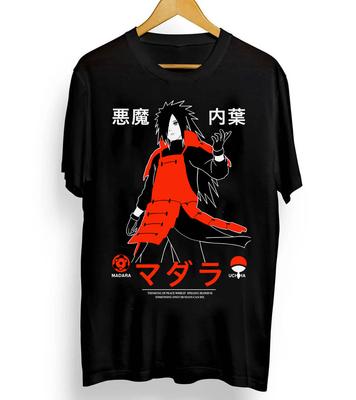 Naruto Shippuden Nuova T-shirt Itachi Uchiha Akatsuki Maglietta Nera da S a 4XL