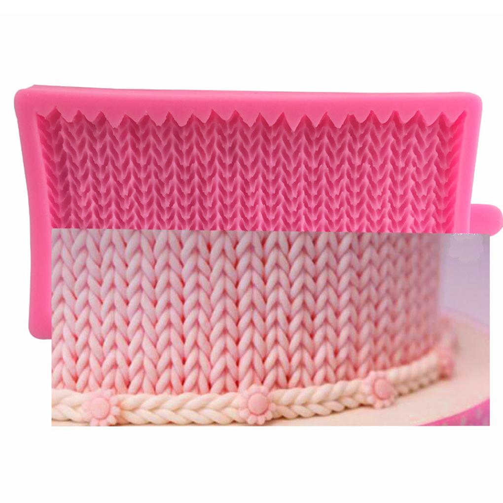 Knitting Cake Tool Silicone Molds Fondant Lace Pattern Baking Moulds Candy Self-Assembly Kitchen Sugar Chocolate Bakeware