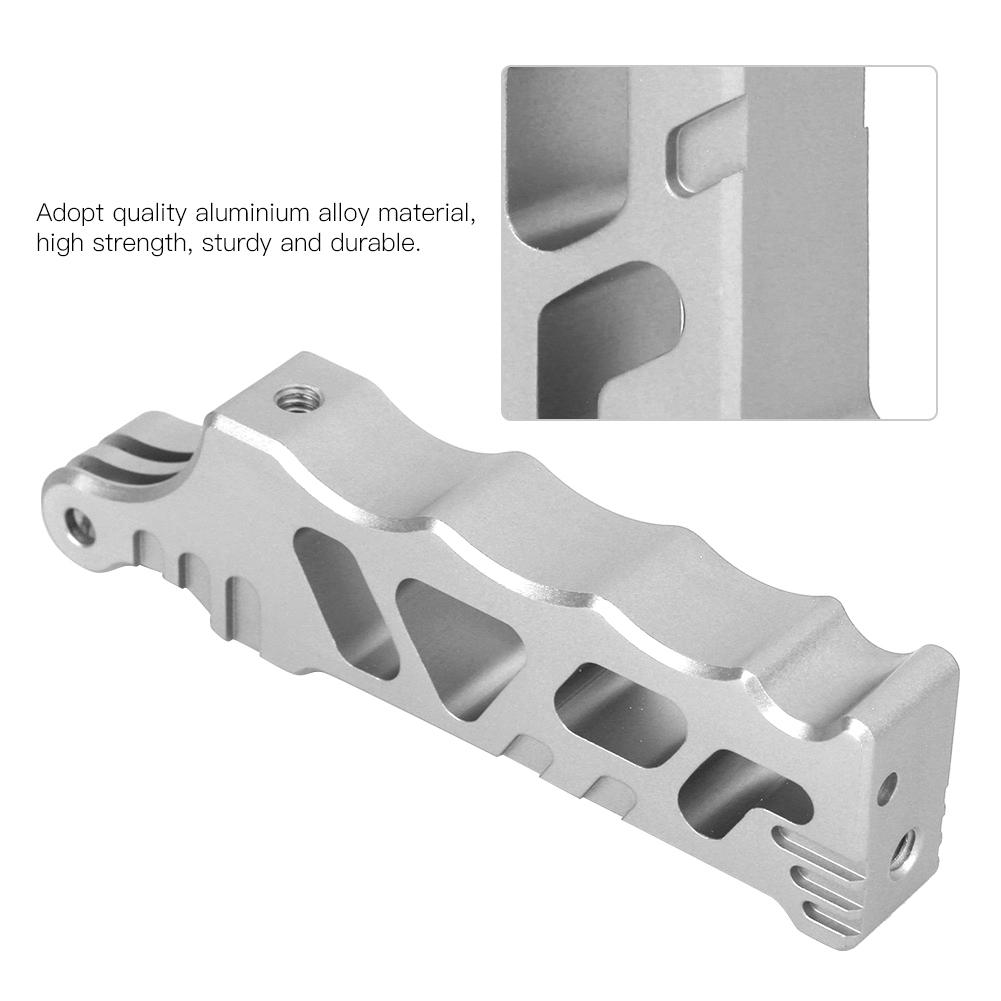 Multifunction Aluminium Alloy Selfie Handspike Handle Fixed Bracket for GoPro Action Camera Gris