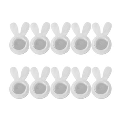 Supports de boucles d'oreilles oreilles de lapin en acrylique, embouts en silicone antidérapants pour boucles d'oreilles lourdes, confortables et hypoallergéniques, design transparent