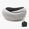 Portable Black Foldable U-Shaped Neck Pillow Memory Foam Travel Pillow Neck Cushion Durable Undeformable Airplan With Bag