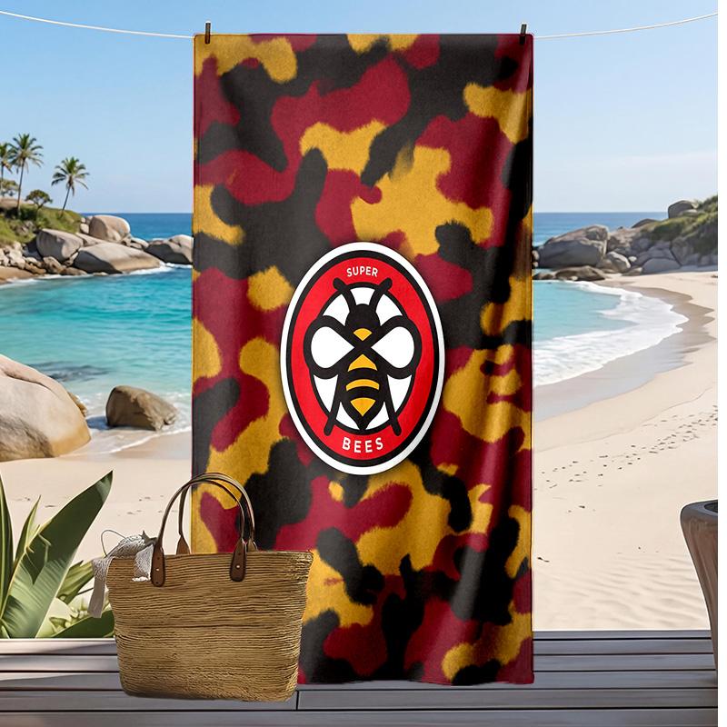 Brentford Football Print Beach Towel, Large Soft Quick Dry Towel for Beach Camping Swimming