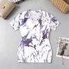 Short Tie-Dye Bodycon Dress V-Neck Short Sleeve,Soft Slim Fit for Street Style,Beach Vacation,Daily Casual Night Out,Versatile Fashion