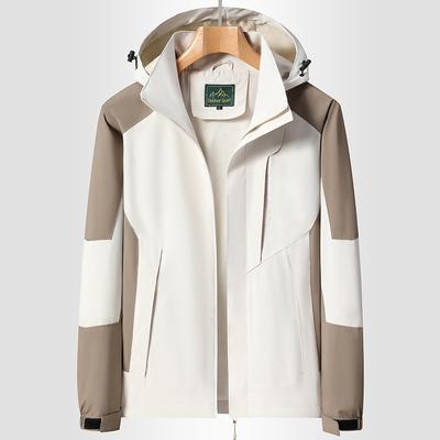 Men's Outdoor Casual Jacket Storm Jacket Spell Color Windproof Waterproof Couple Jacket Men's New Style