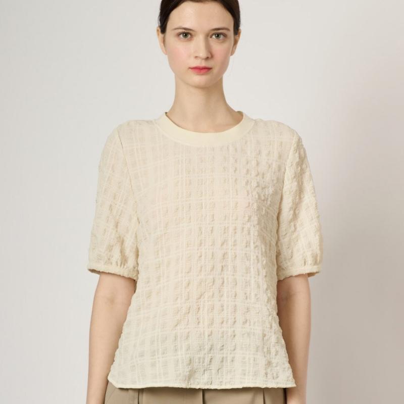 BCBG Gekräuselte runde Bluse B4m5b490