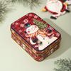 Cute Tinplate Christmas Tin Box Festival Ornaments Gift Candy Jar New Year Party Supplies Biscuit Tin Christmas