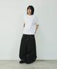 SCALLYWAG Stitch Wide Sagging Cotton Pants [Black]