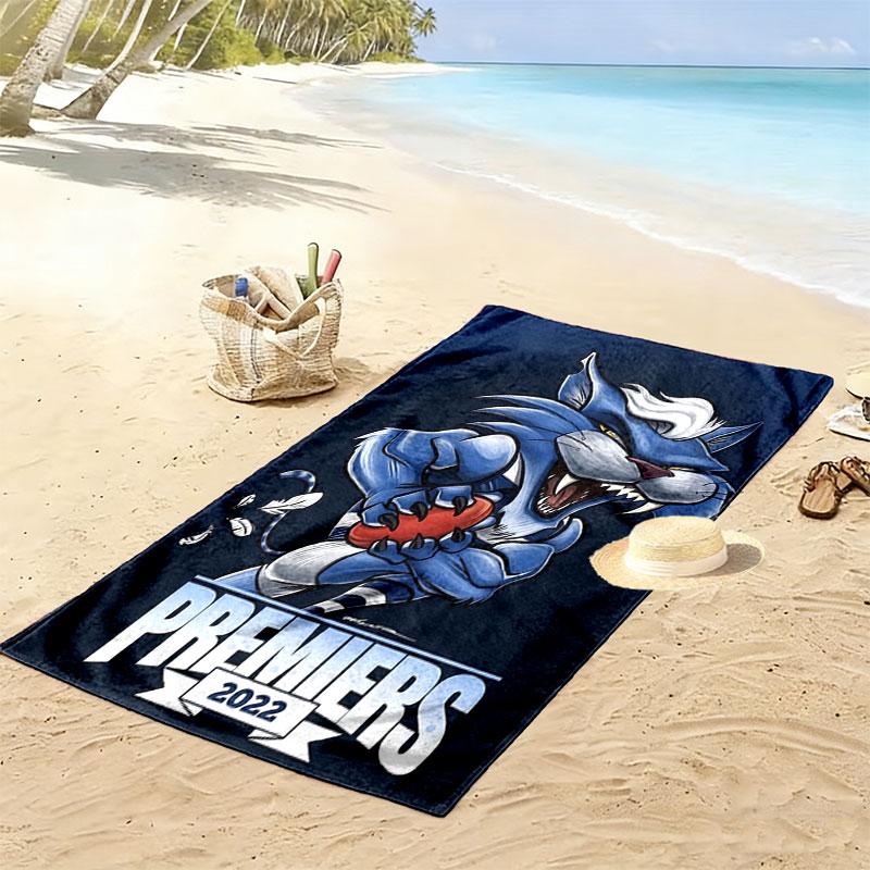 Geelong Champions Print Beach Towel, Large Soft Quick Dry Towel for Beach Camping Swimming