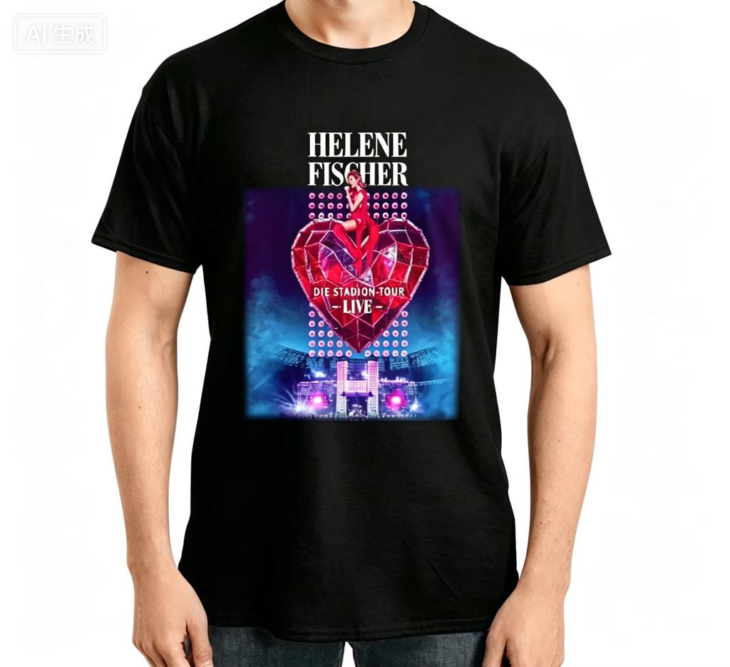 Men Women's Helene Fischer 360° Stadium Tour 2026 Graphic T Shirt Merchandise Funny Pure Cotton T Shirt Tee Clothing Classic