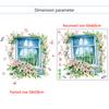 3D Fake Window Wall Sticker Self Adhesive Window Sill Flower Butterfly Decal for Living Room Bedroom Decoration Home Decor