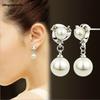 Personality Crystal Earrings High Quality Wild Rhinestones Imitation Pearl Earrings For Women Stud Earrings Boucle D'oreille
