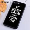 Keep Calm and Fish On For iPhone 17 Air 16 Phone Case Cover 15 14 plus 12 13 pro max coque Shell Fundas