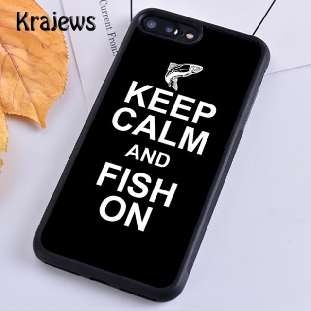 Keep Calm and Fish On For iPhone 17 Air 16 Phone Case Cover 15 14 plus 12 13 pro max coque Shell Fundas
