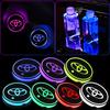 2pc Led Luminous Car Water Cup Coaster 7 Colorful USB Charging Light For Camry Auris Corolla Yaris Aygo Prius CHR Hilux