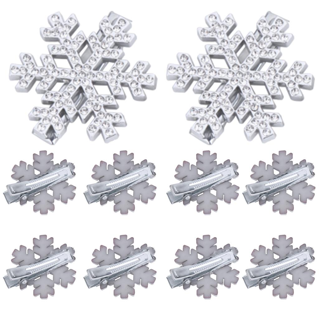 Cute Sparkling Snowflake Duckbill Hairpin Beautiful Snowflake Hairpin Hair Clip Hair Accessory for Fashion Enthusiasts