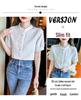 Summer 2024 Women's Stand-up Collar Retro Jacquard Cotton Shirt